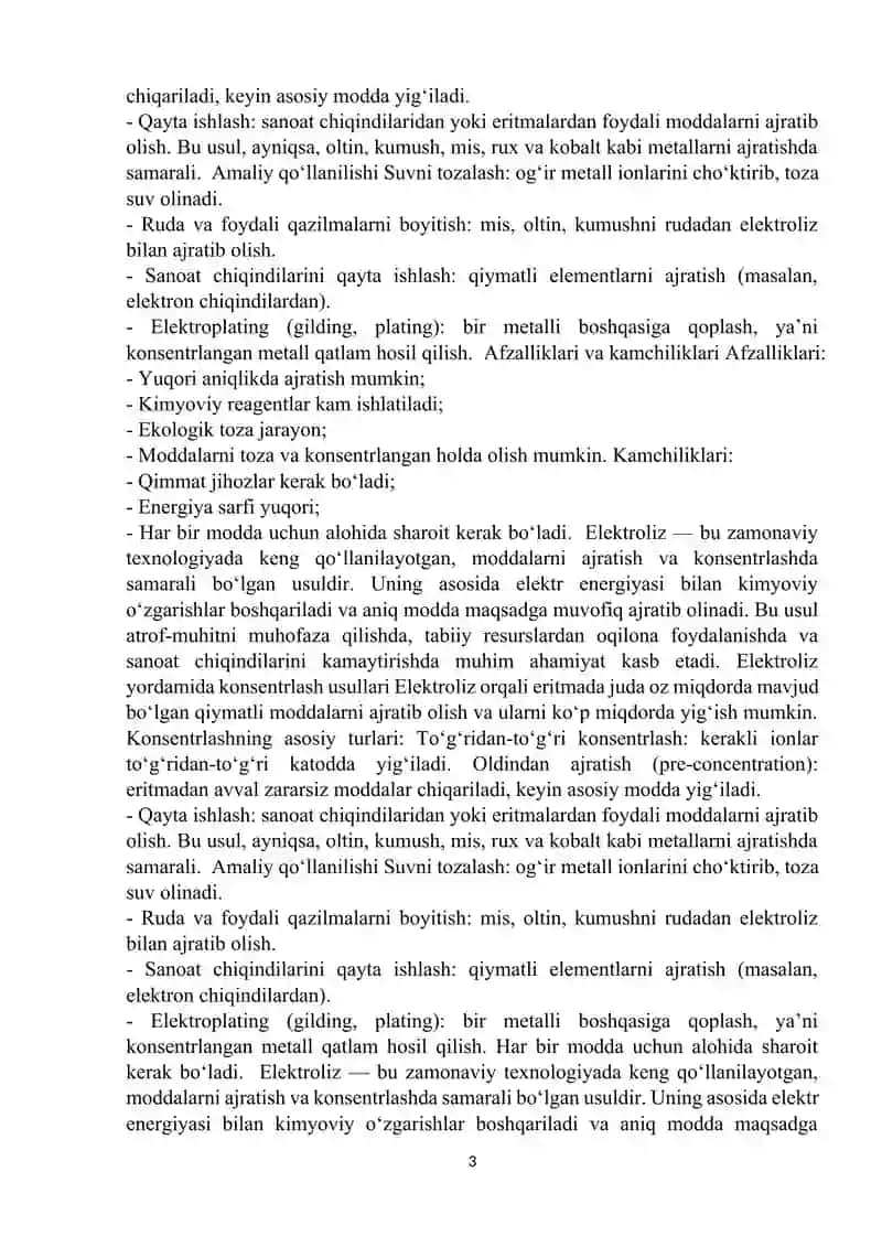 Elektroliz jarayonlari 3