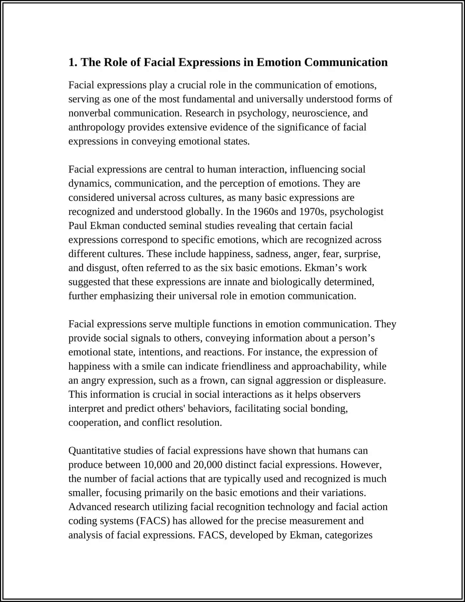 THE EFFECTIVENESS OF NON-VERBAL AND VERBAL COMMUNICATION TO DISPLAYING EMOTIONS 3