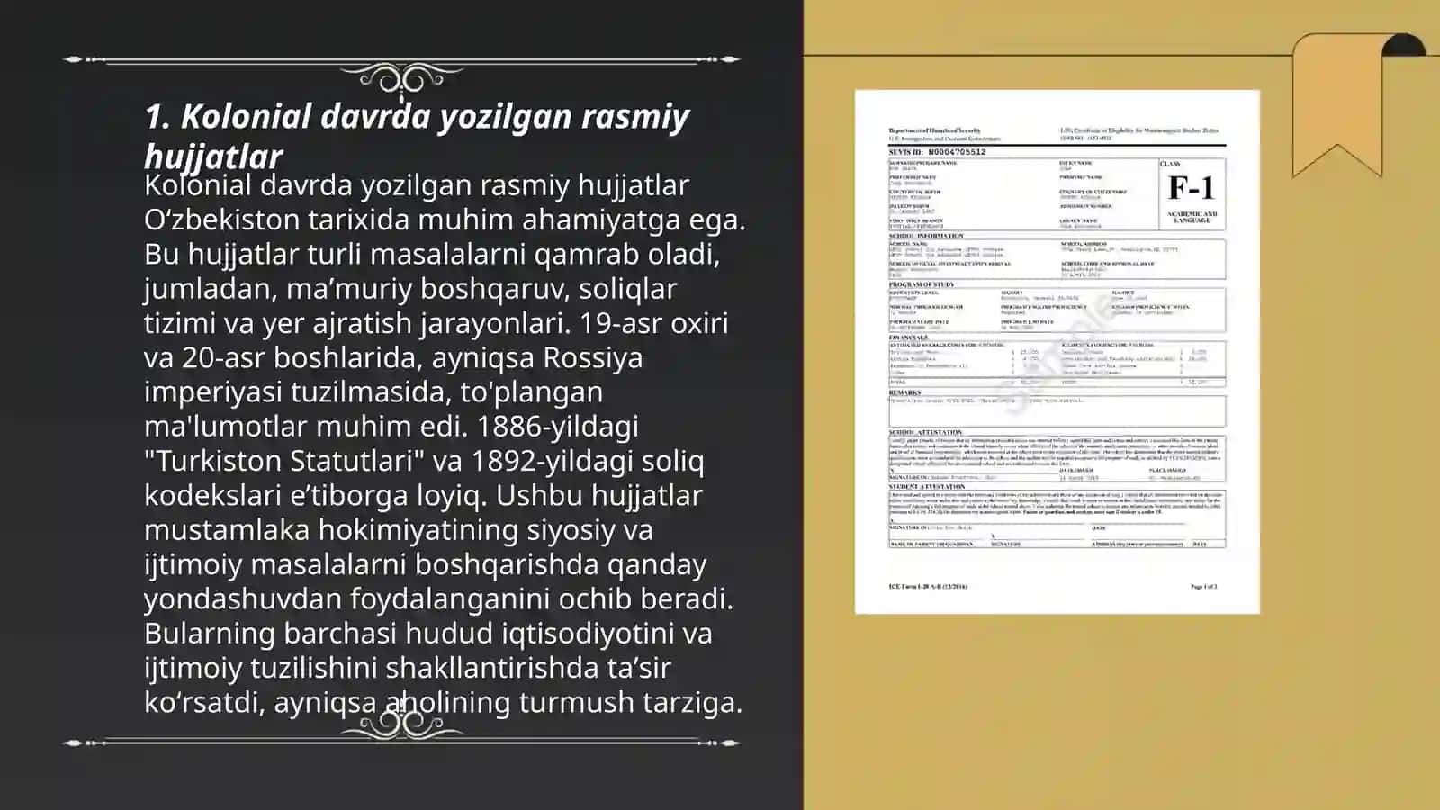 Kolonial davrda yozilgan rasmiy hujjatlar 3