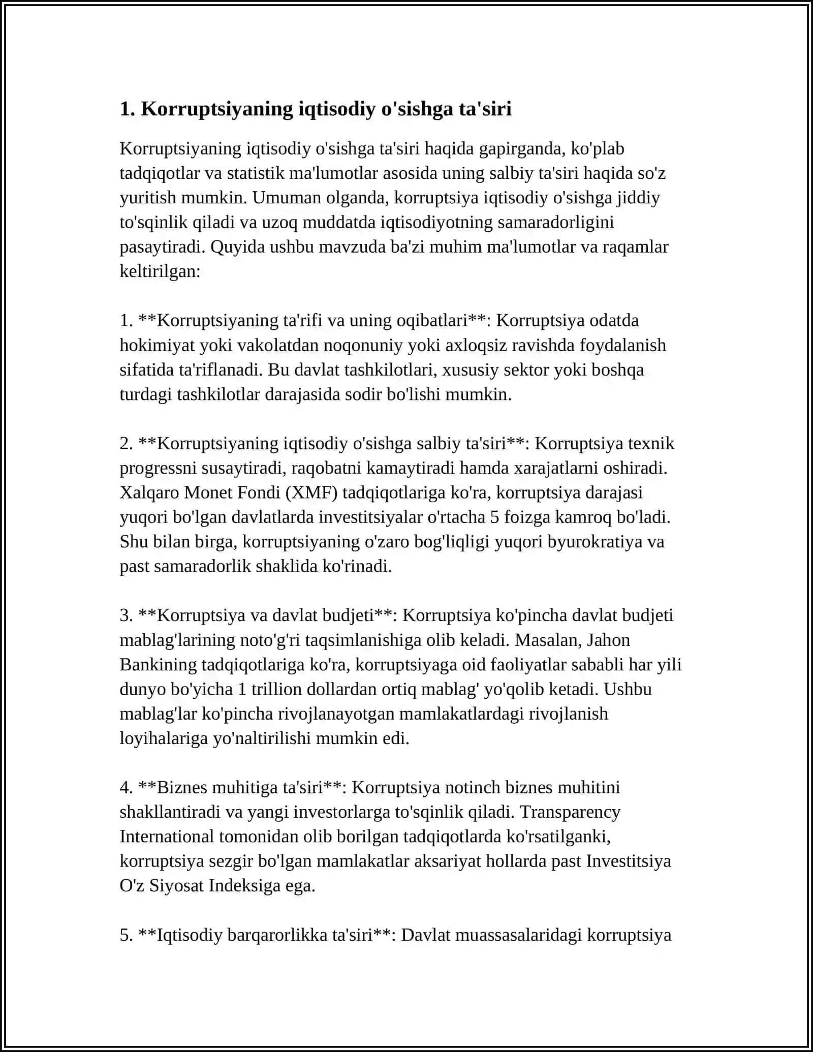 KORRUPSIYANING IJTIMOIY-IQTISODIY RIVOJLANISHIGA TAʼSIRI 3