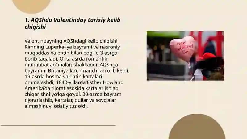AQShda Valentinday tarixiy kelib chiqishi 3