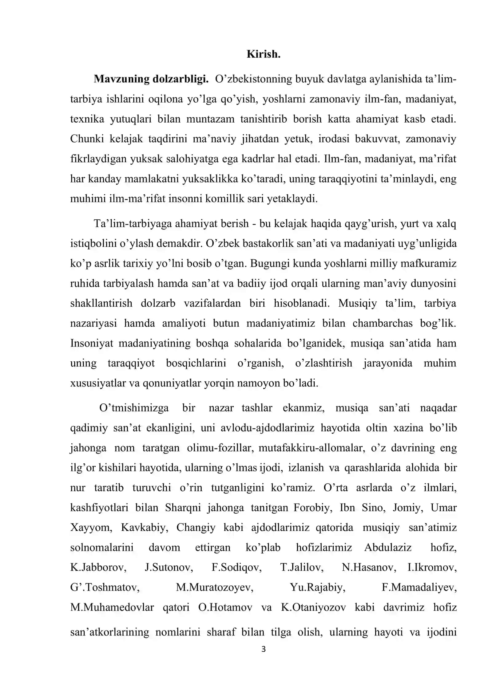 O’ZBEK BASTAKORLARI 3