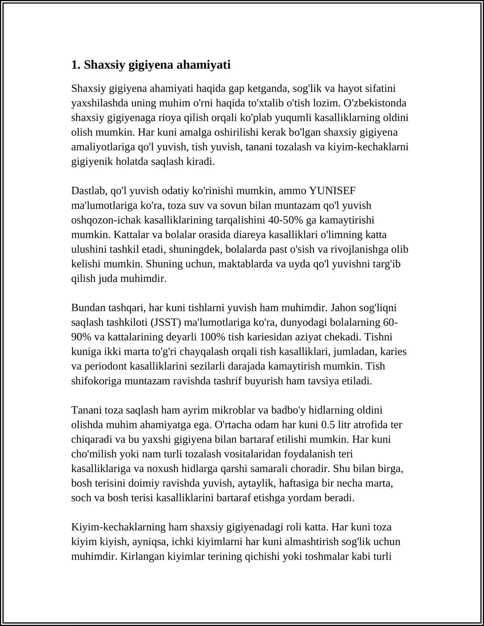 SHAXSIY GIGIYENA REFERAT 3