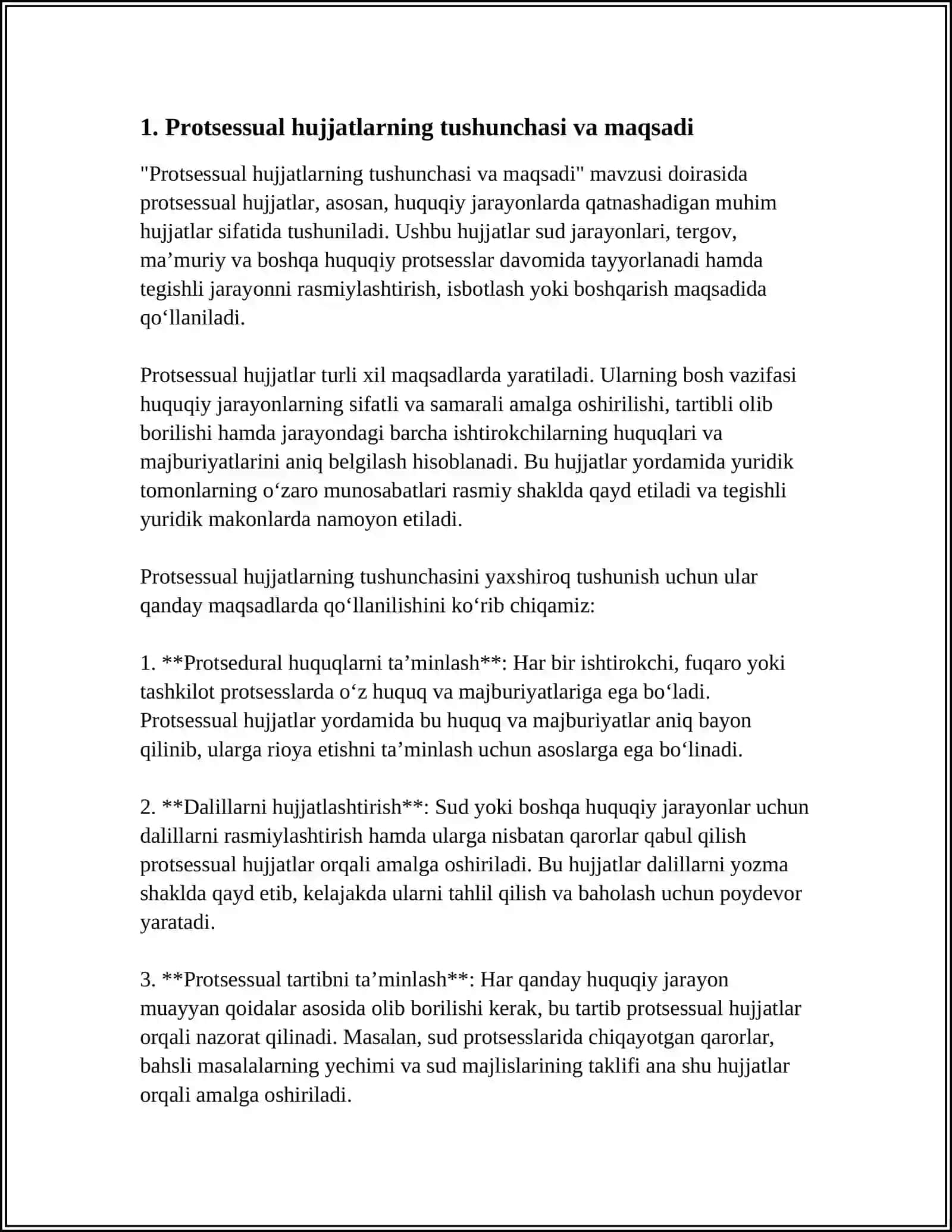 PROTSESSUAL HUJJATLAR 3