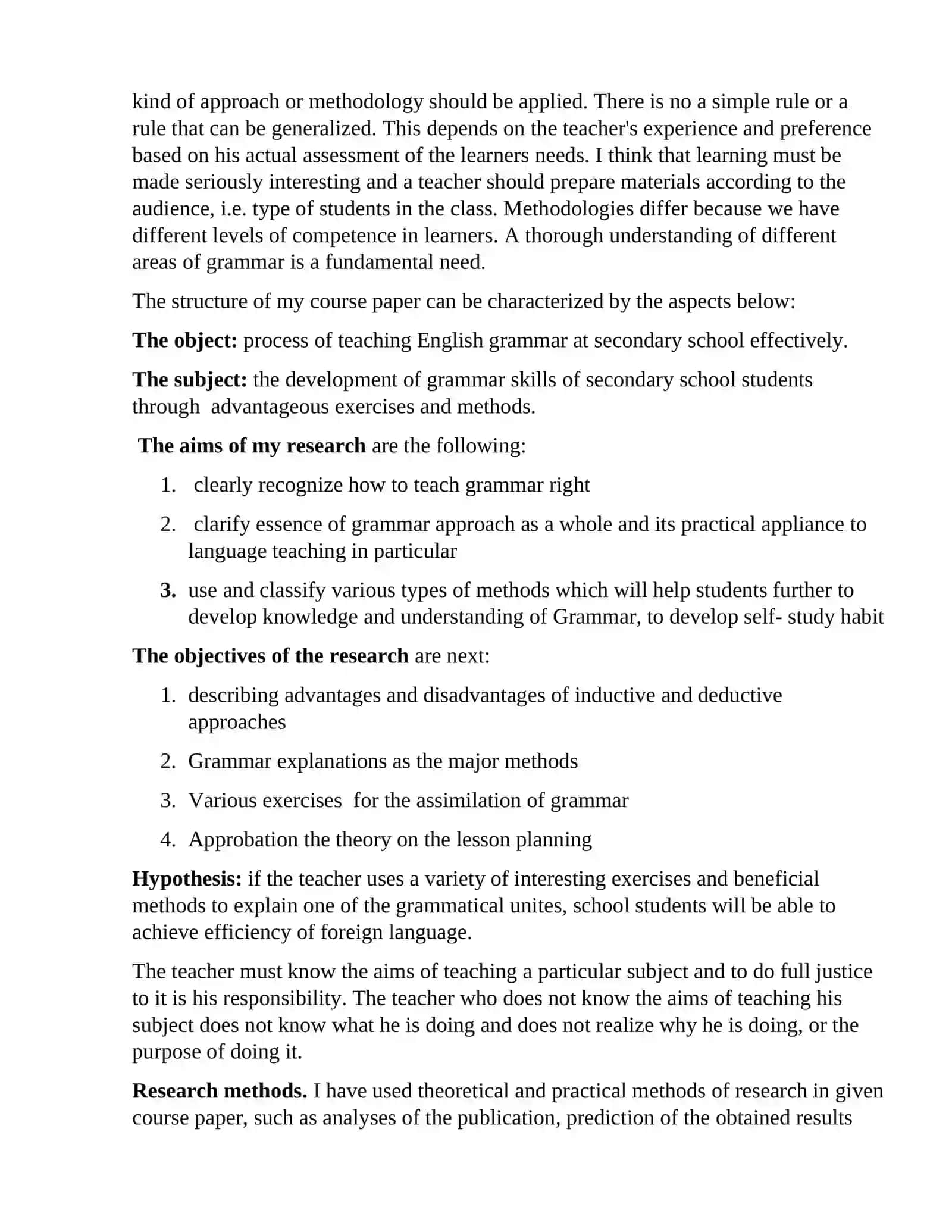 Teaching Grammar Principles and Methods 3