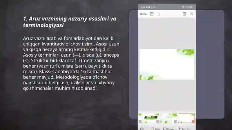 Aruz vazni, barmoq vazni:nazariy adabiyotlar 3