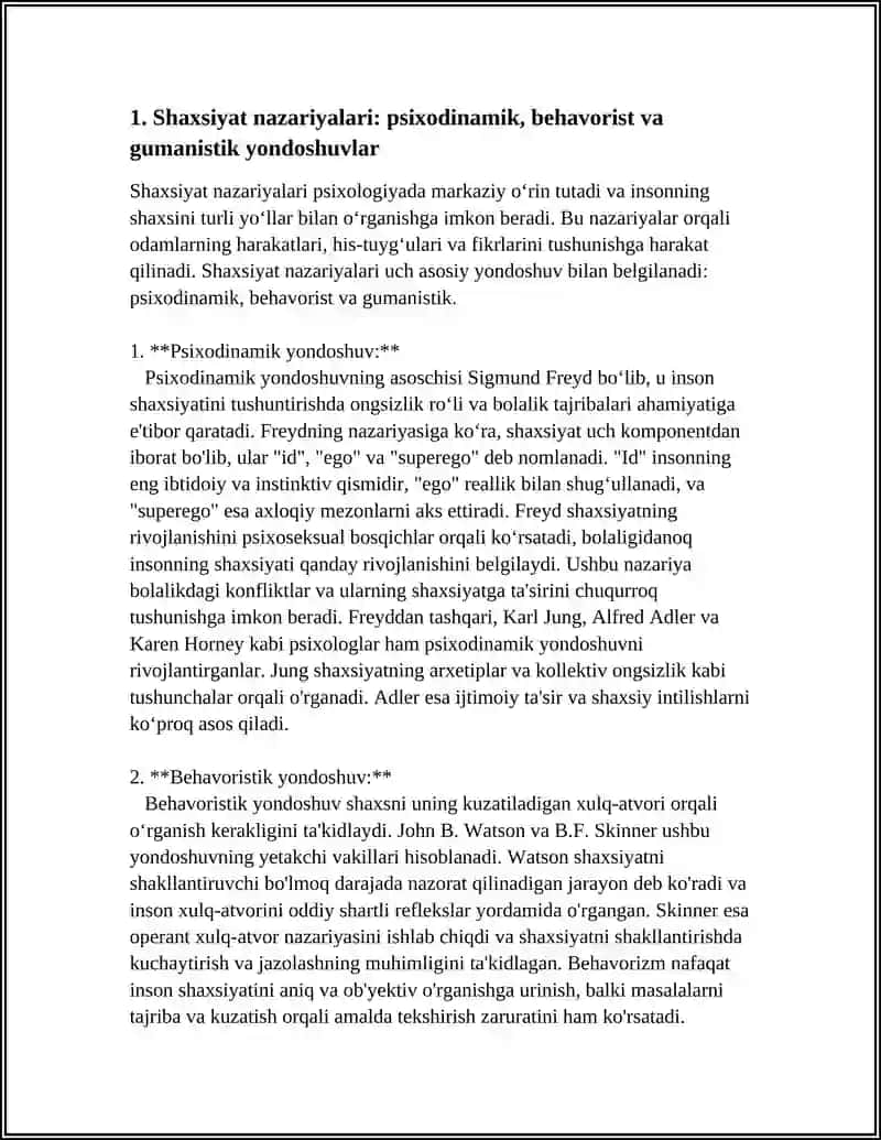 PISIXALOGIYADAN SHAXS MAVZUSI 3