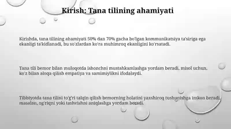 Bemor bilan muloqotda tana tilining ahamiyati va turlari 3