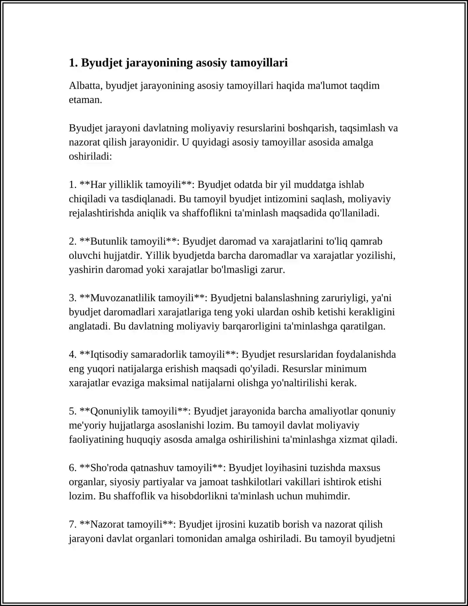 BYUDJETNING ASOSIY VAZIFALARI 3