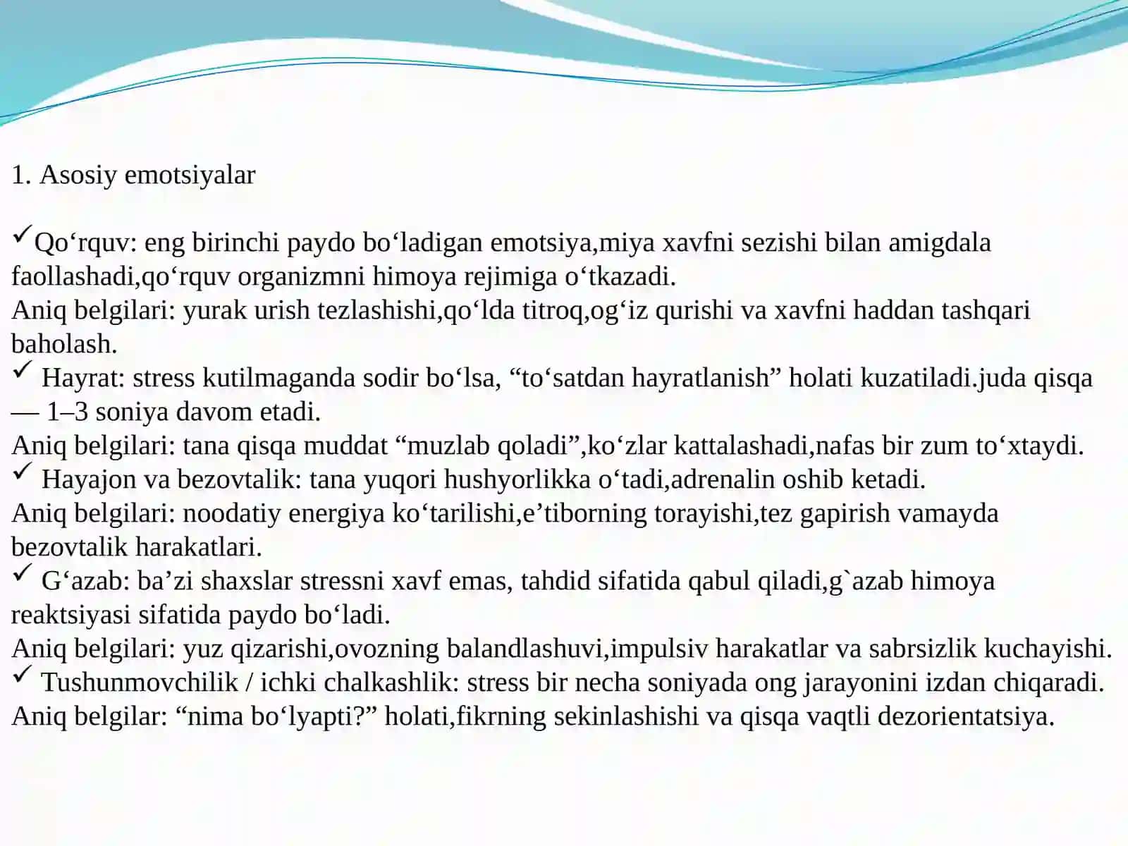 Qisqa muddatli stress vaqtida shaxs emotsiyalari 3