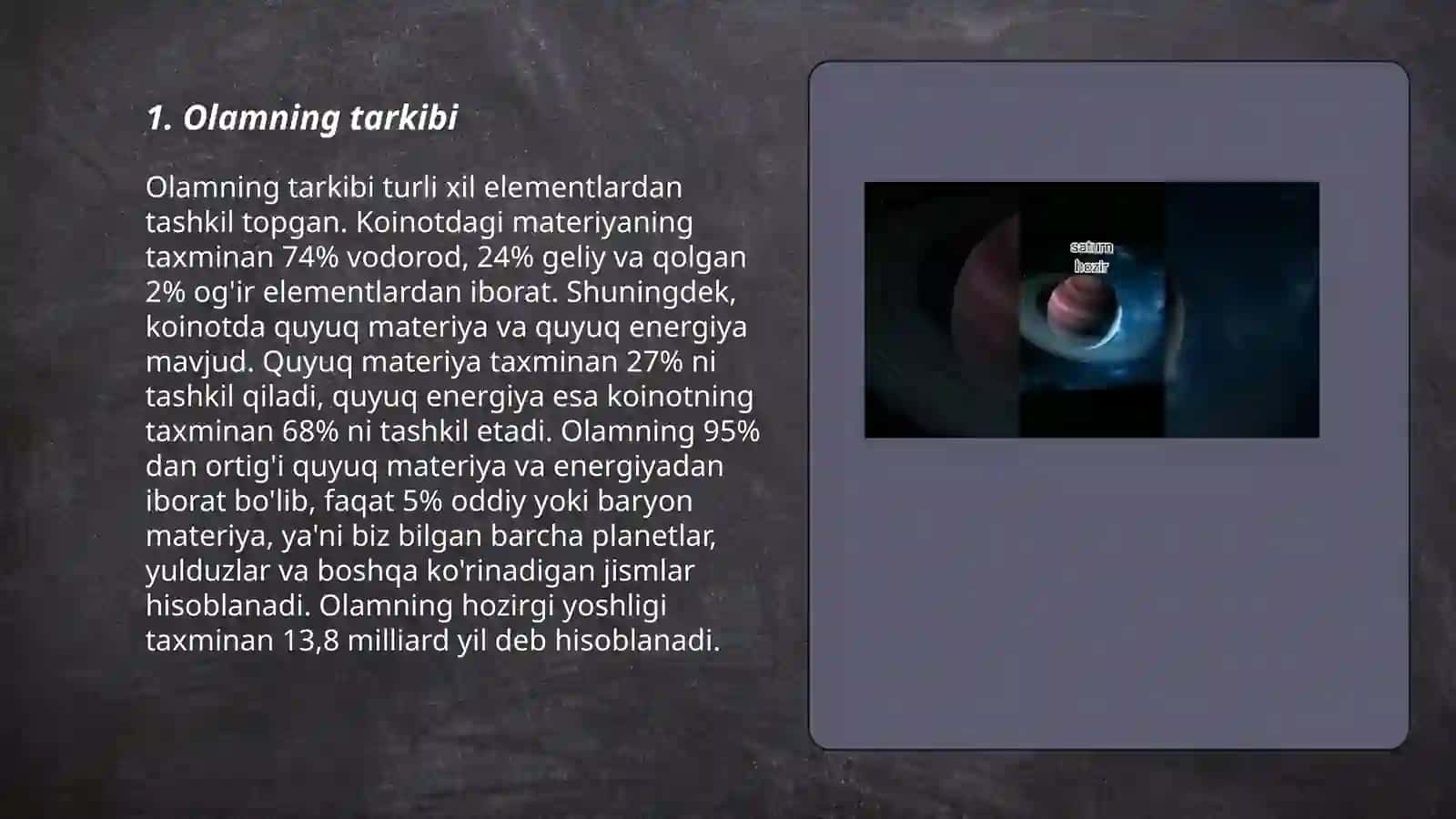 Olam, Galaktika, Quyosh sistemasi 3