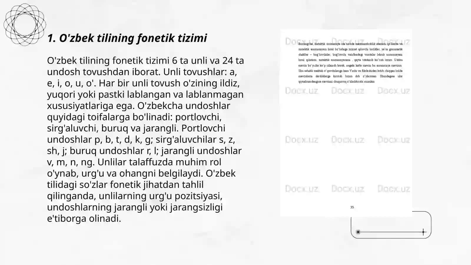 O'zbek tilining fonetik-fonologik va leksik sathi 3