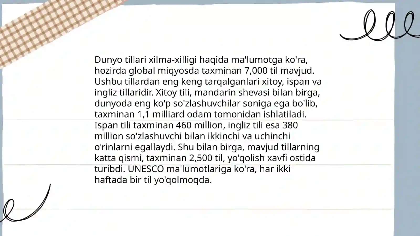 Dunyo tillari,tillarning bir- biriga ta'siri 3