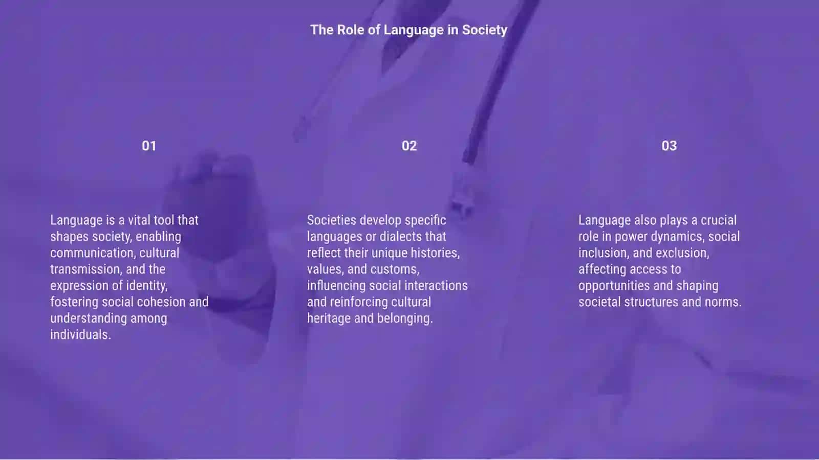 The Role of Language in Society 3