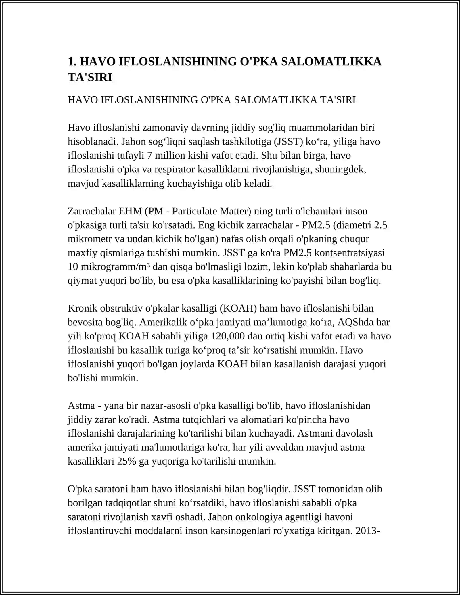 Havo Ifloslanishining O'pka Salomatlikka Ta'siri 3