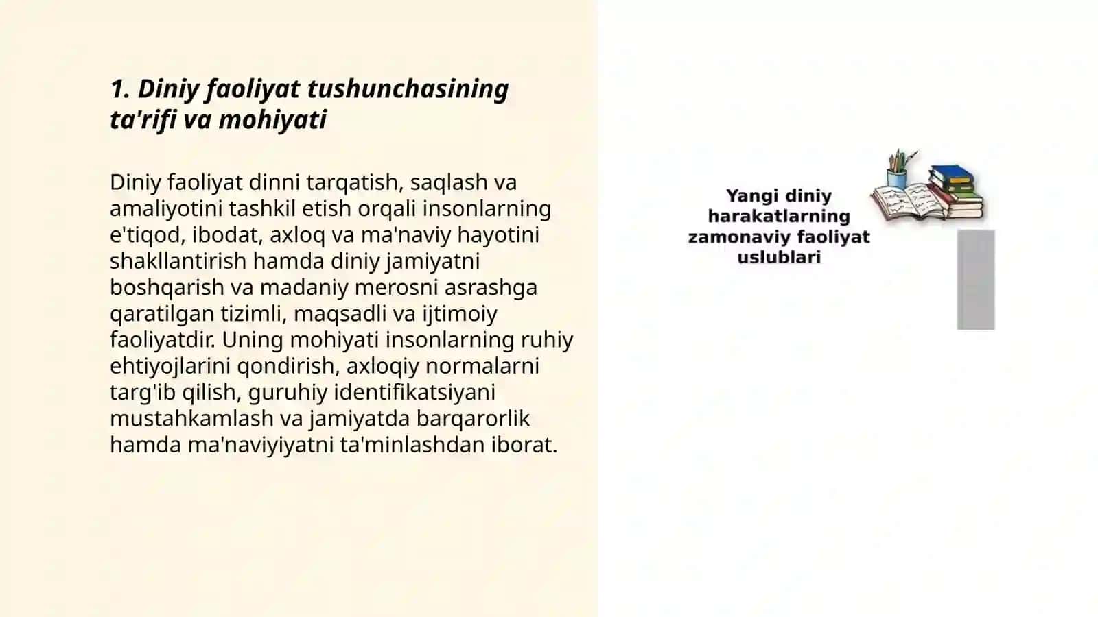 Diniy faoliyat tushunchasi 3