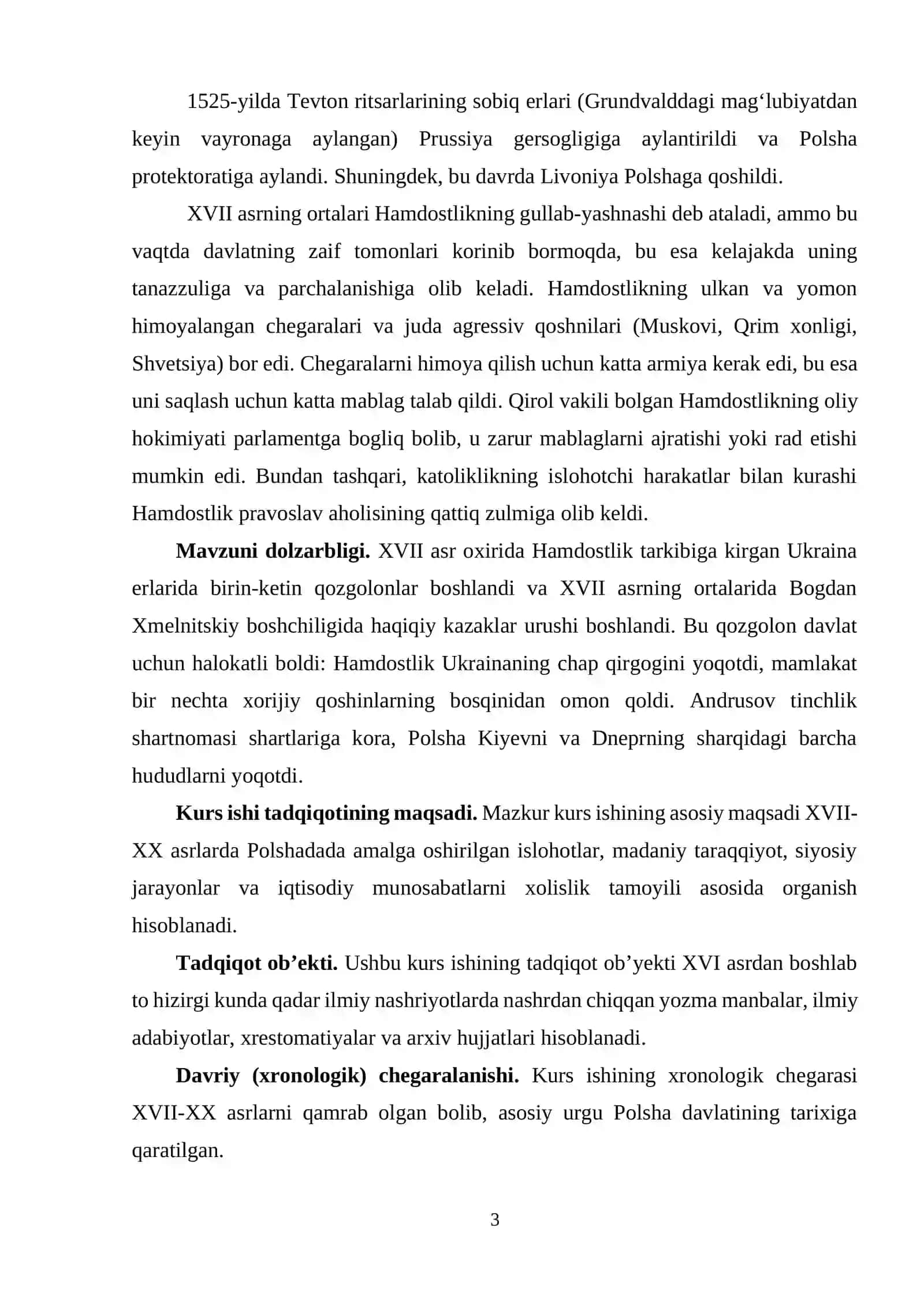 Polsha XVII asr ikkinchi yarmi va XIX asr boshlarida 3