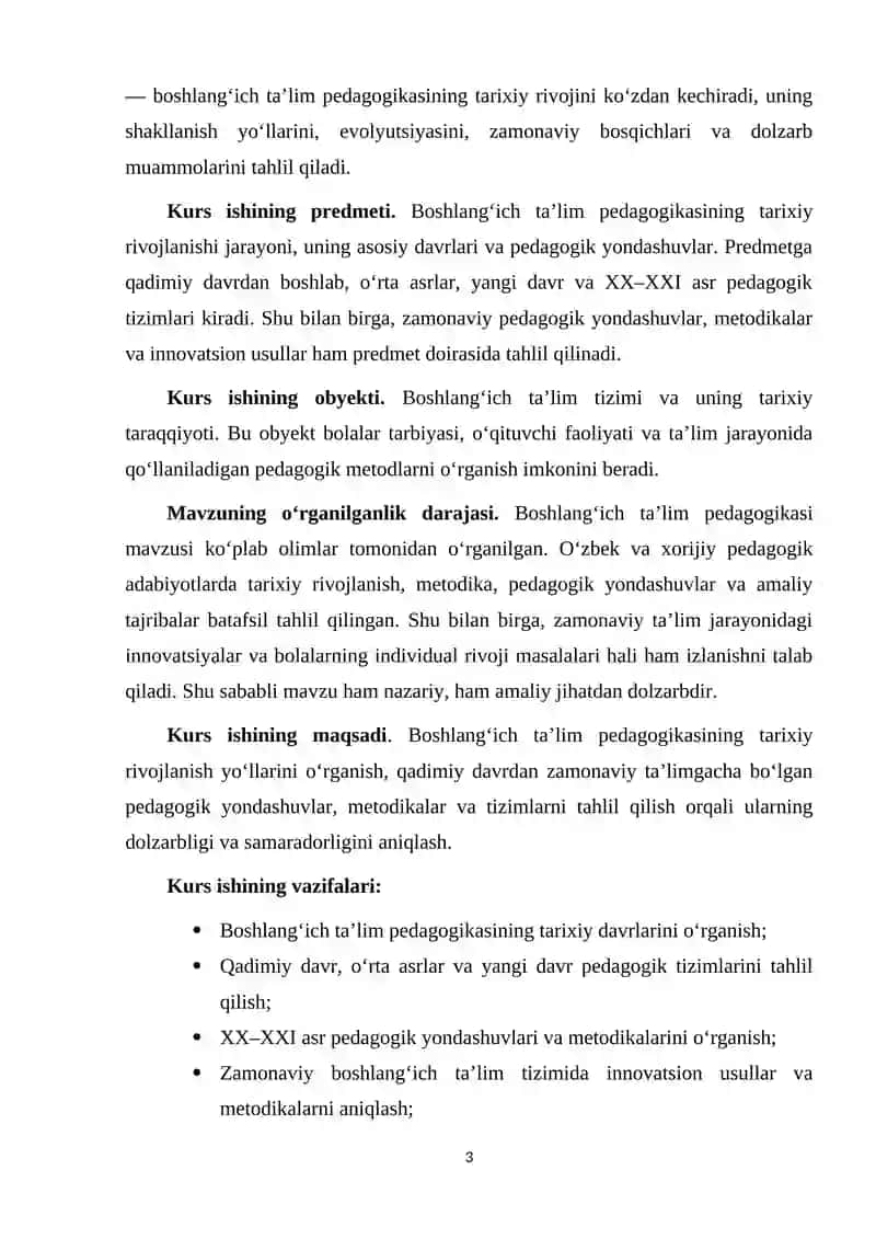 BOB. BOSHLANGʻICH TAʼLIM PEDAGOGIKASINING TARIXIY RIVOJLANISHI 3