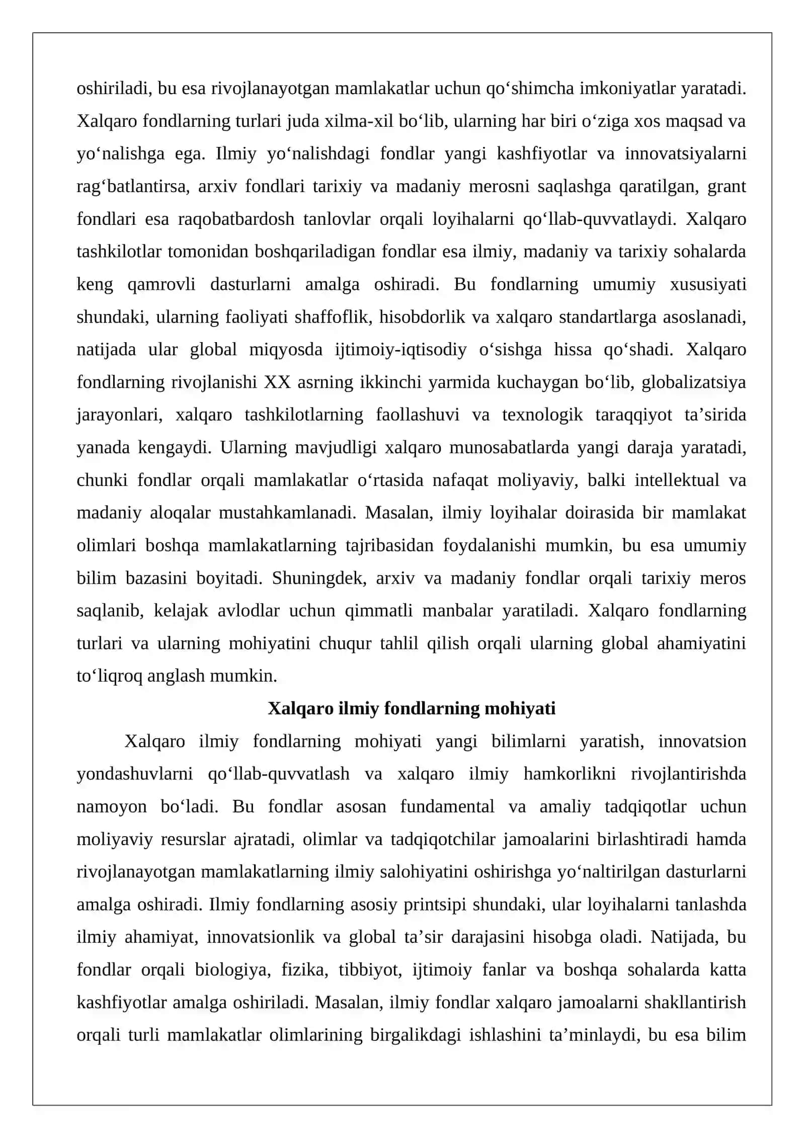 Xalqaro va mahalliy fondlar tavsifi 3