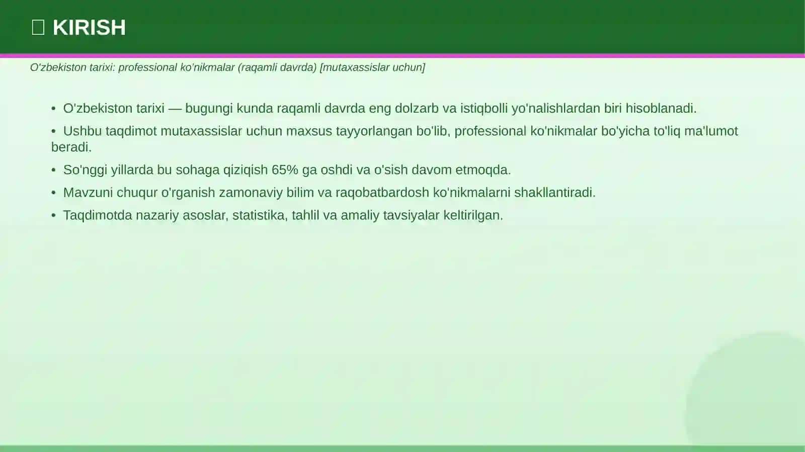 O'zbekiston tarixi: professional ko'nikmalar (raqamli davrda) 3