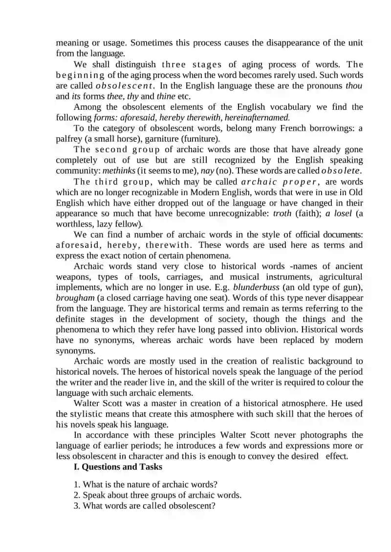 Lecture 5. Special Literary Vocabulary 3