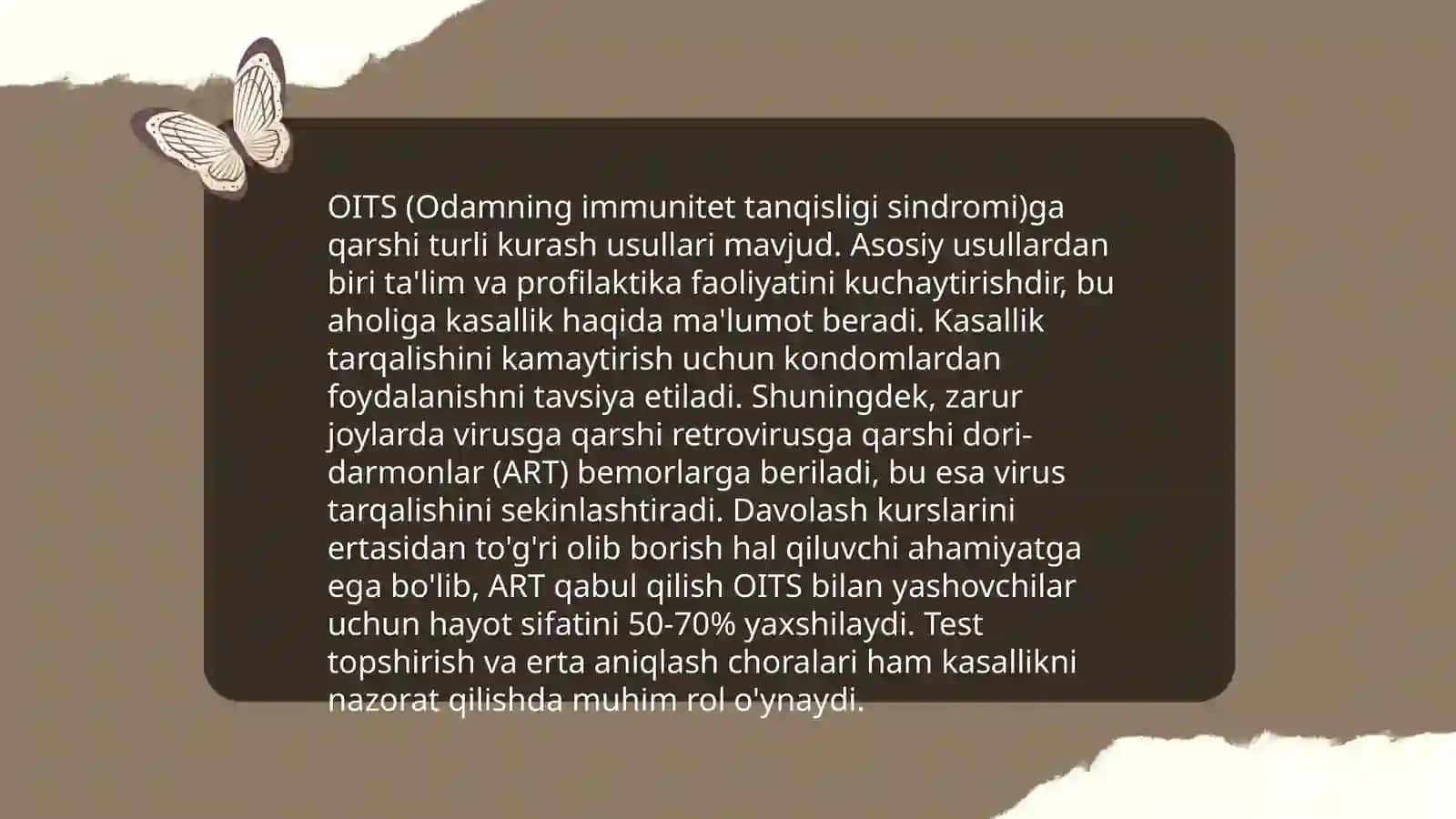 OITSga qarshi kurash usullari 3