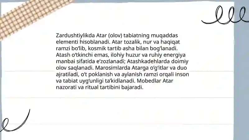 Zardushtiylikda tabiatning ulug'lanishi 3