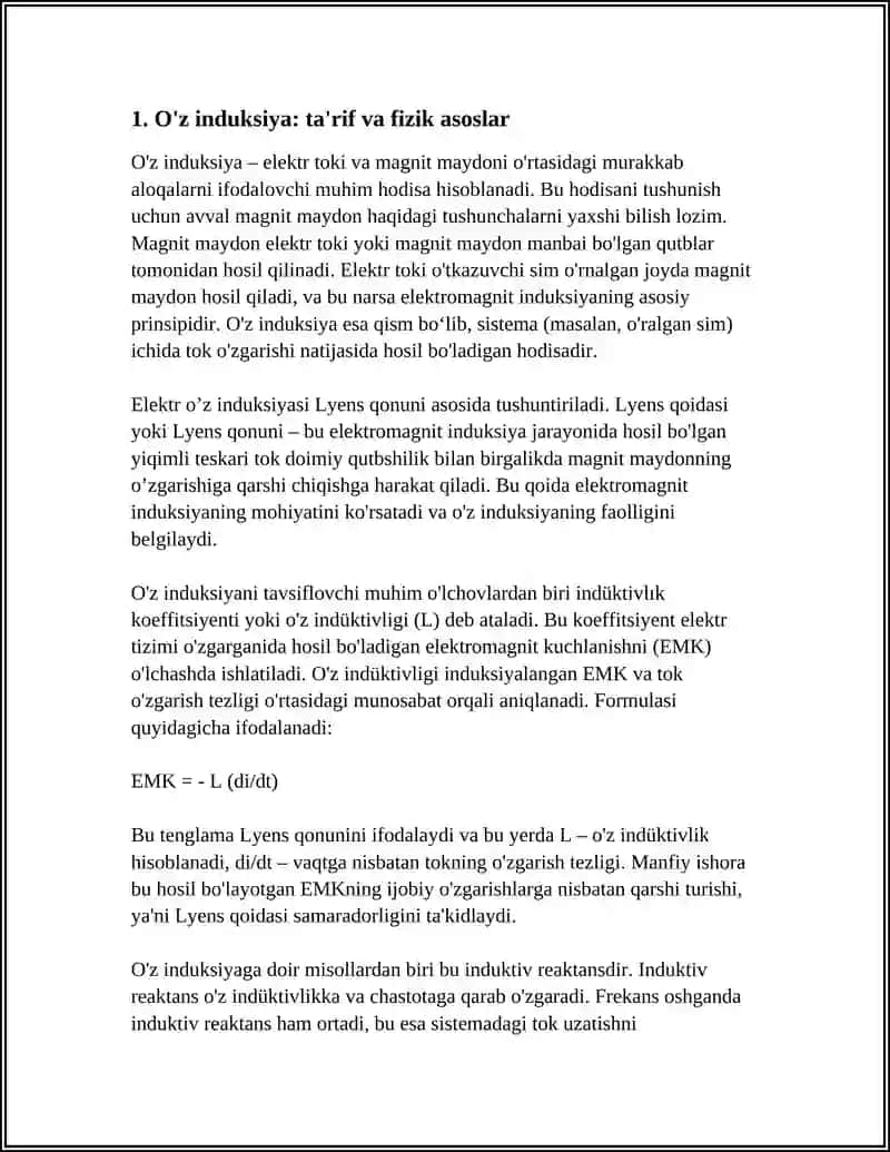 ÒZ INDUKSIYA VA ÒZARO INDUKSIYA 3