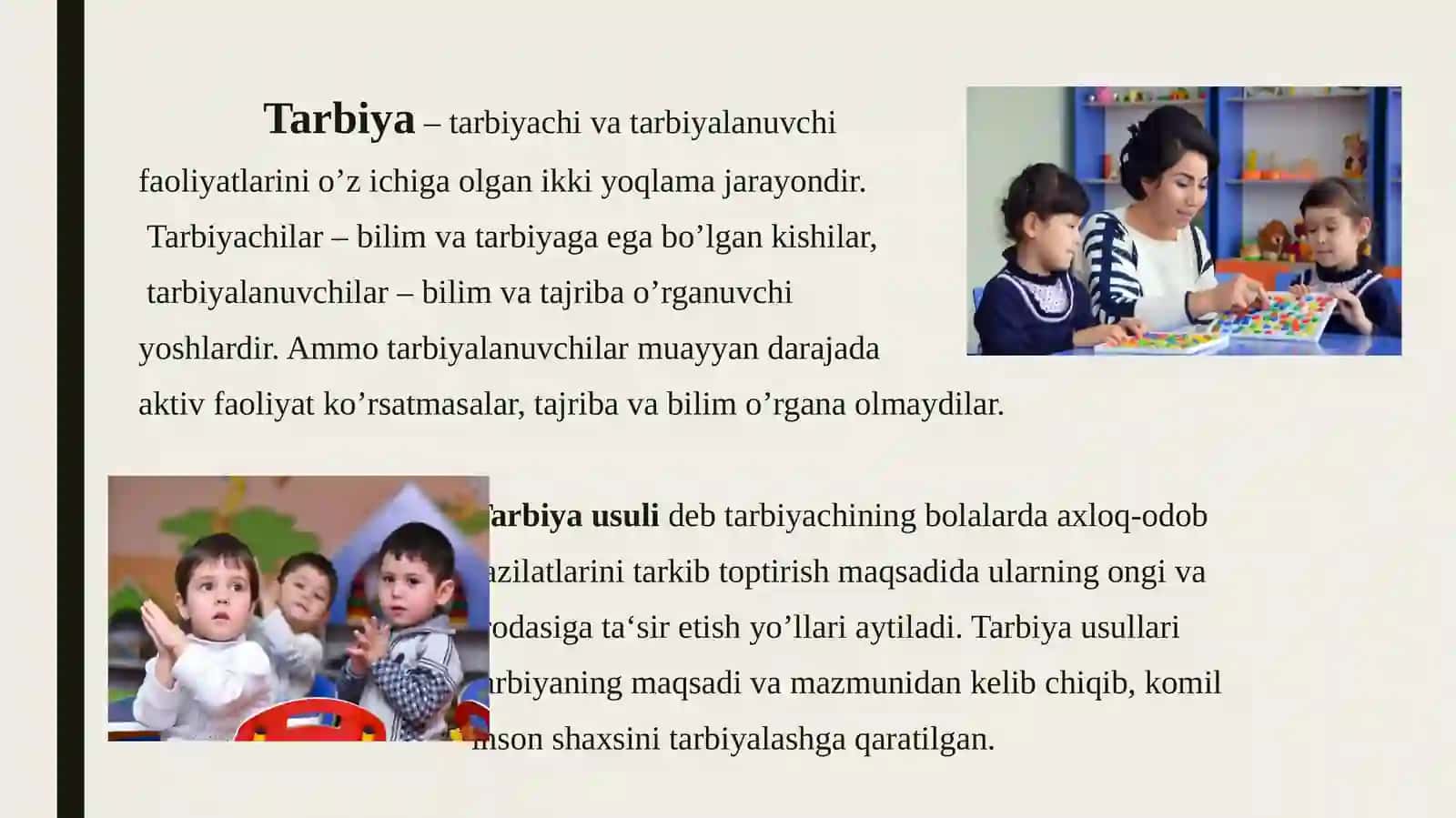Tarbiya usullari va shakllari 3