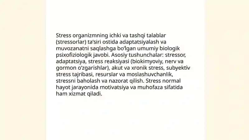 Stress va uning xususiyati 3