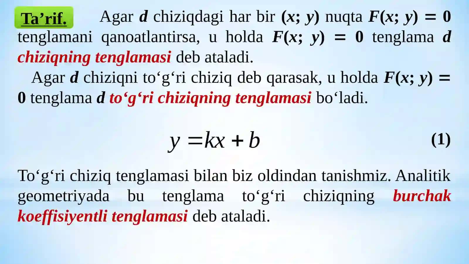 ANALITIK GEOMETRIYA ELEMENTLARI 3