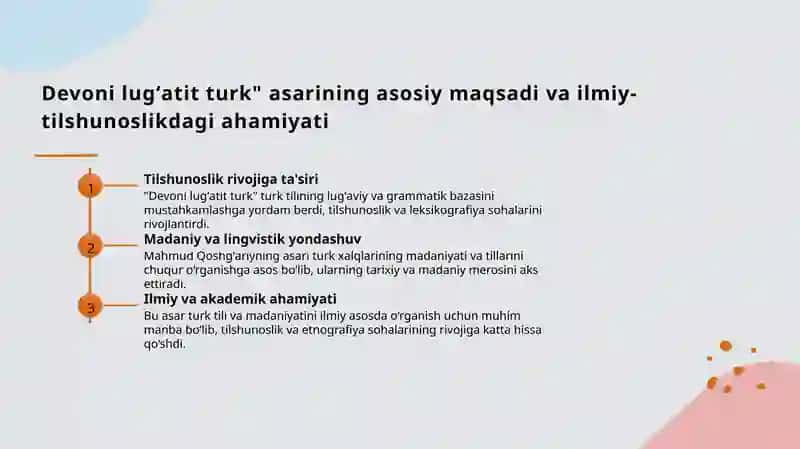 Mahmud Qoshgʻariyning Devoni lugʻatit turk asarining mohiyati 3