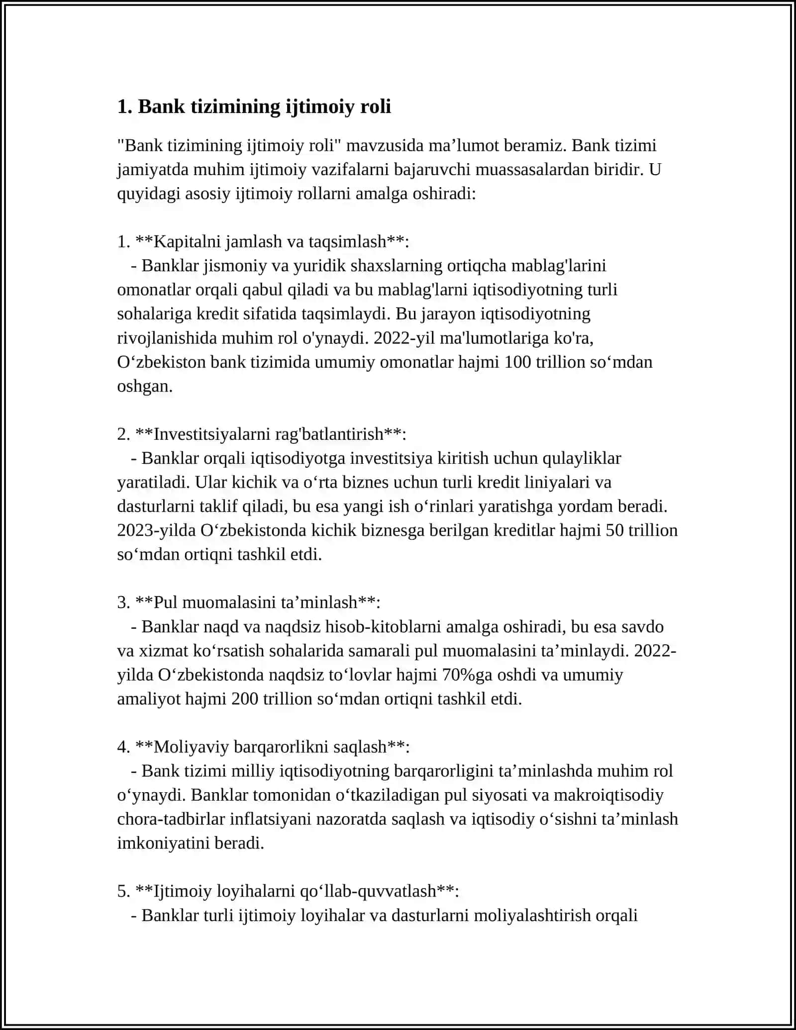 BANK TIZIMI 3