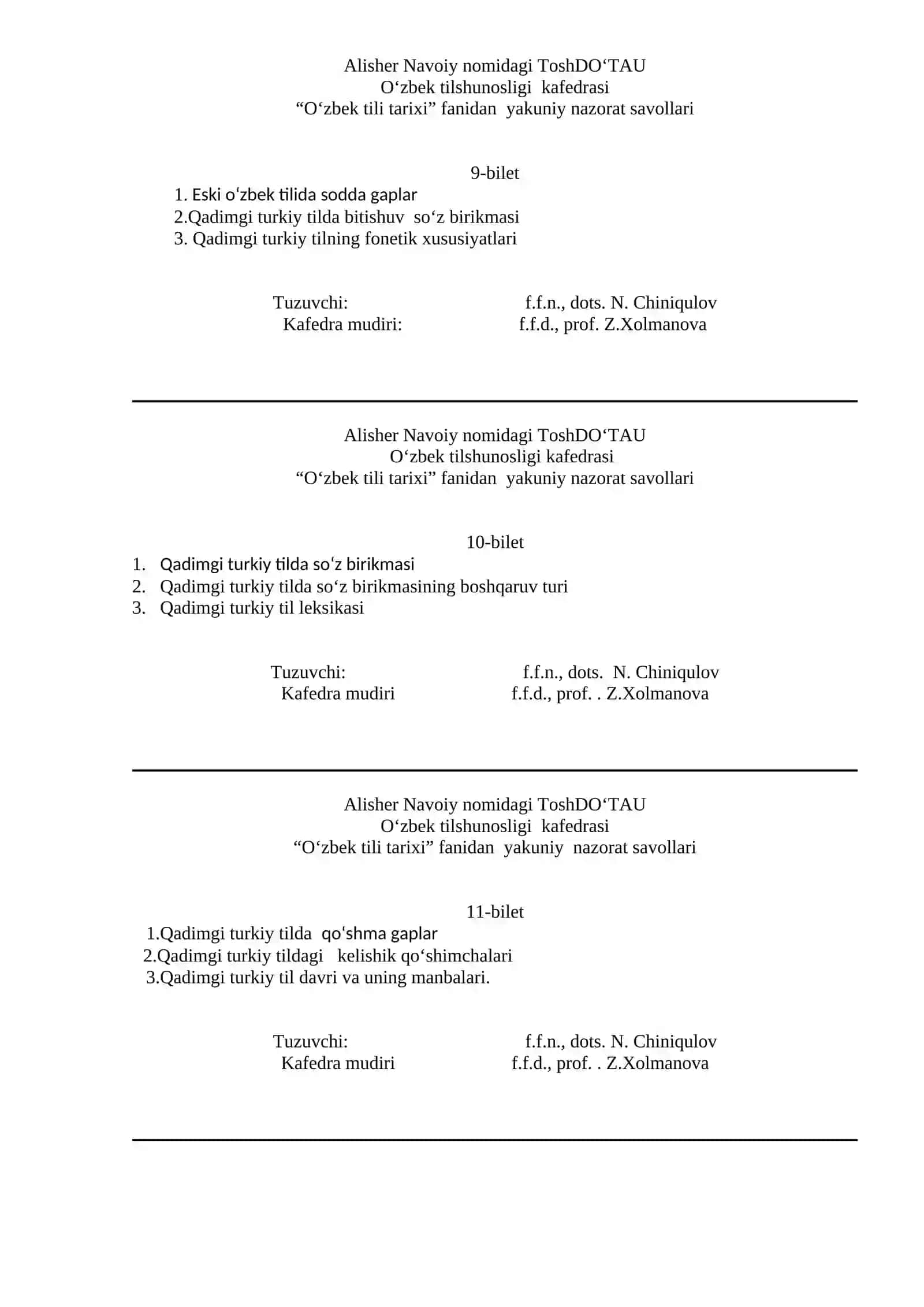 yakuniy nazorat savollari 1-bilet 3