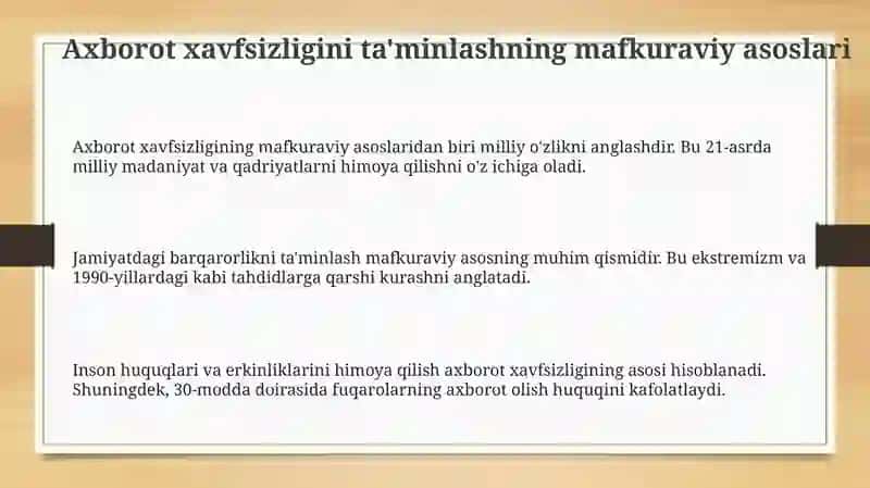 Axborot xafsizligini taminlashning gʻoyaviy usuli 3