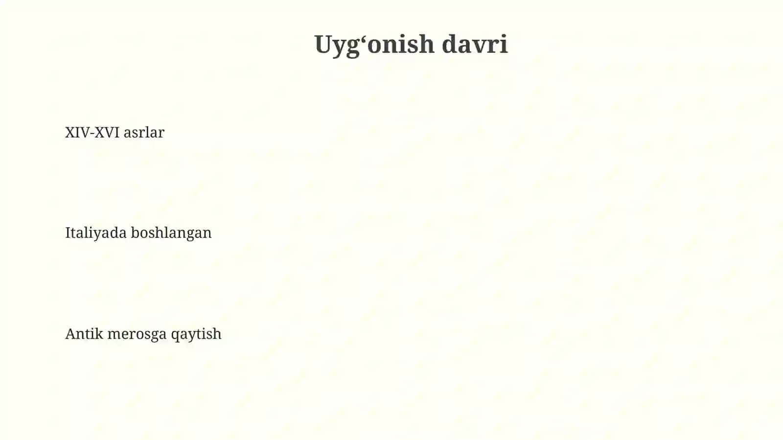 Uyg‘onish davri 3