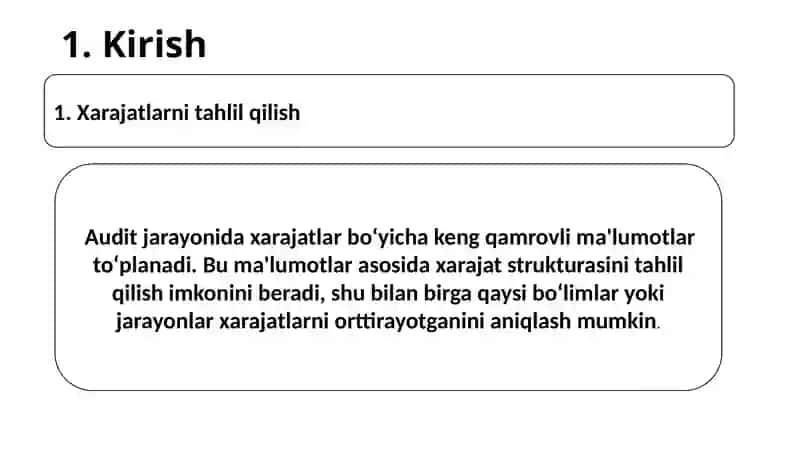 Korxona faoliyatida ishlab chiqarish xarajatlari auditining maqsadi, vazifalari va axborot manbalari 3