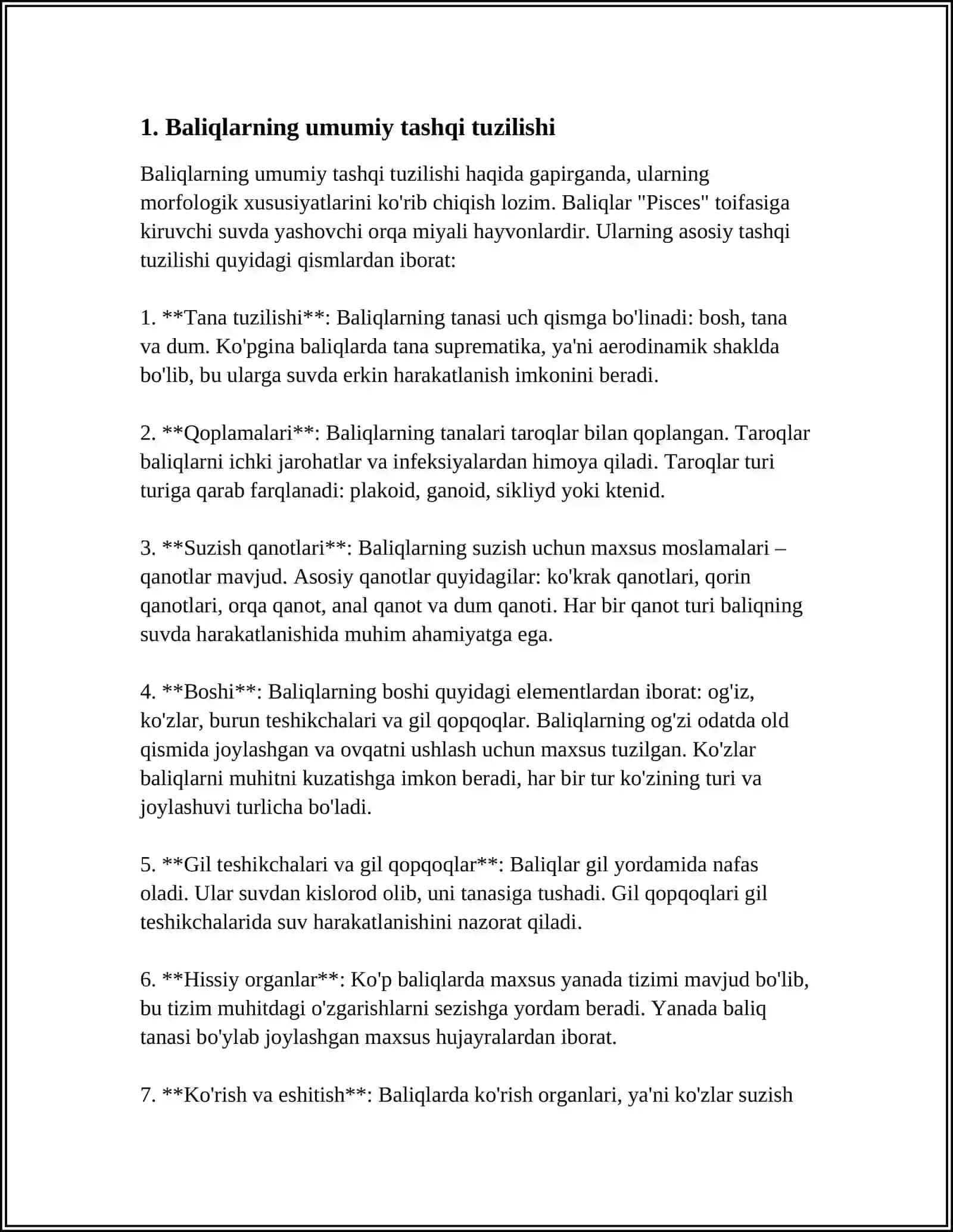 SUYAKLI BALIQLARNING TASHQI TUZULISHI 3