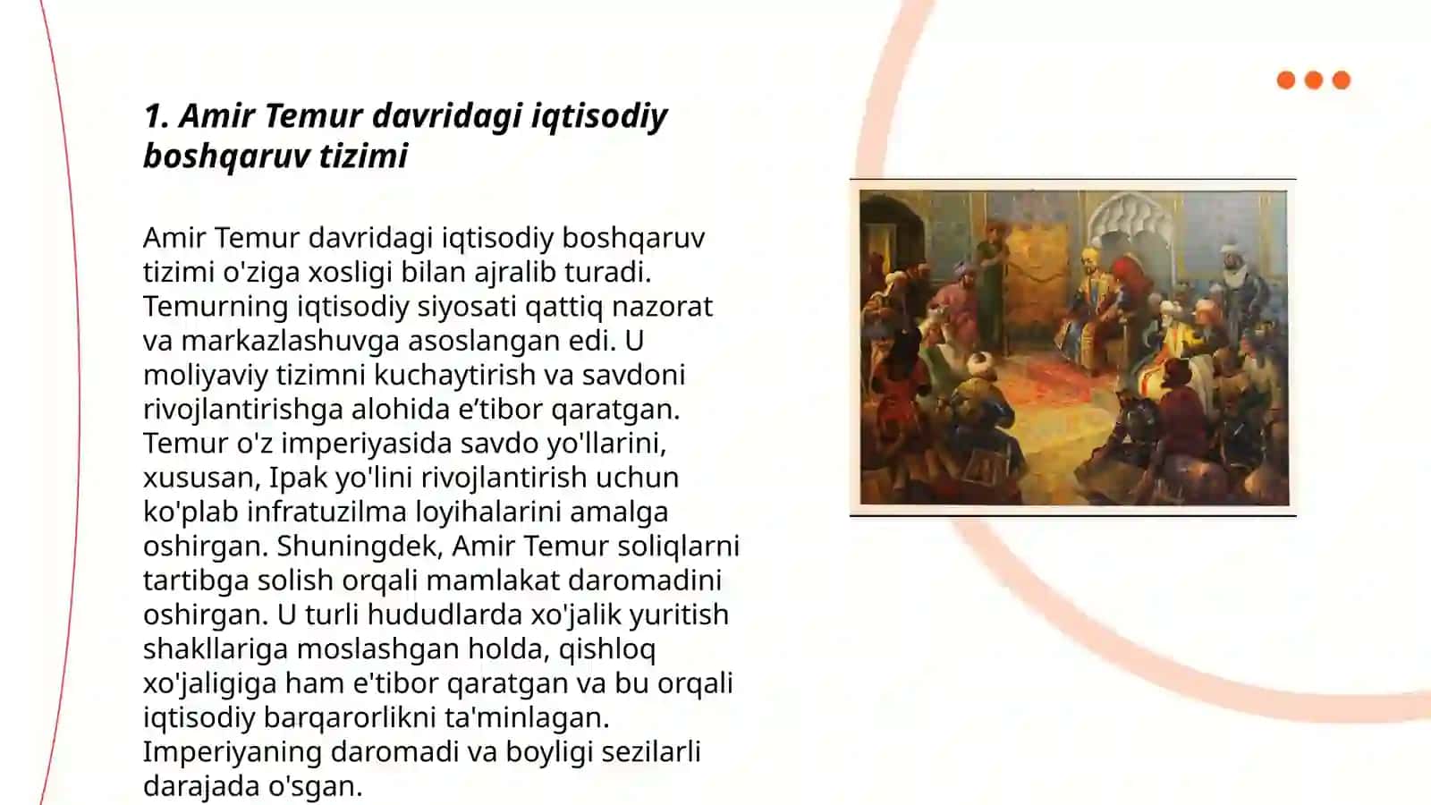 Amir Temur davridagi iqtisodiy gʻoyalar 3
