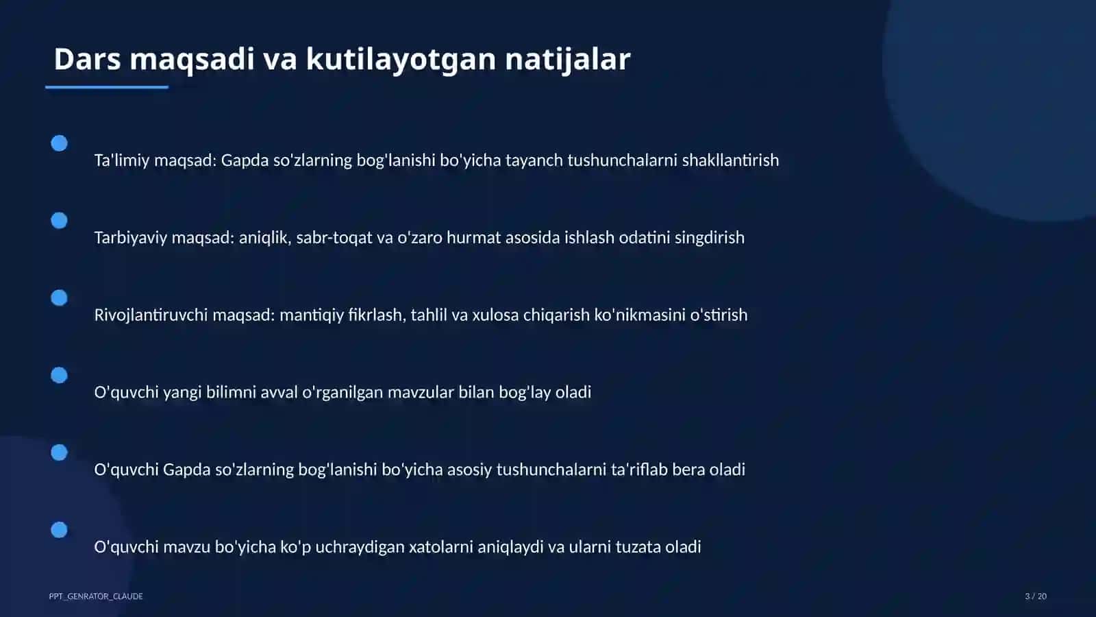 Gapda so'zlarning bog'lanishi (2-sinf) 3