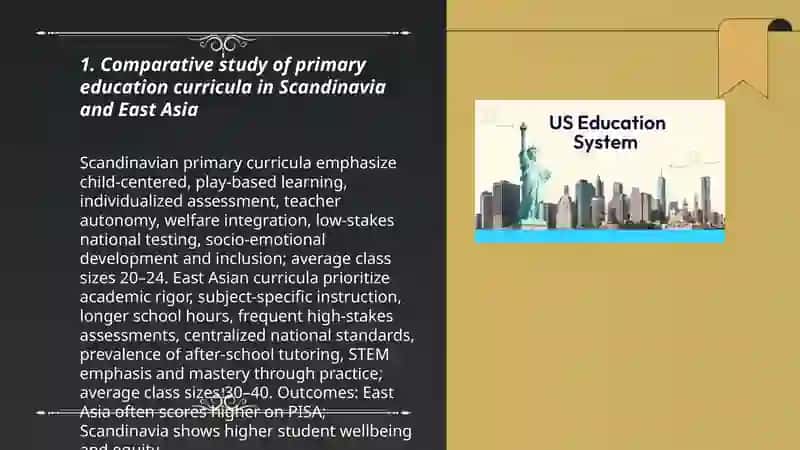 Comparative study of primary education curricula in Scandinavia and East Asia 3