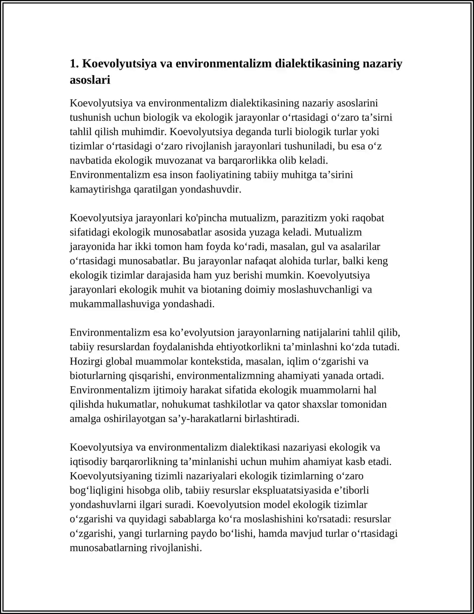 KOEVOLYUTSIYA VA ENVIRONMENTALIZM DIALEKTIKASI 3
