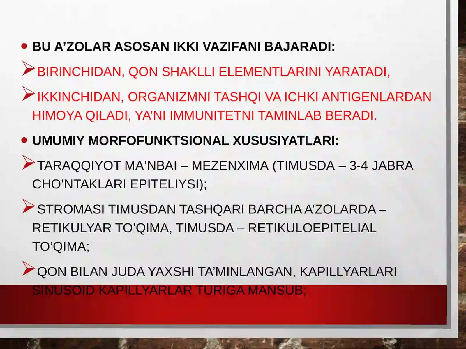QONYARATUVCHI VA IMMUN-HIMOYA A’ZOLARI 3