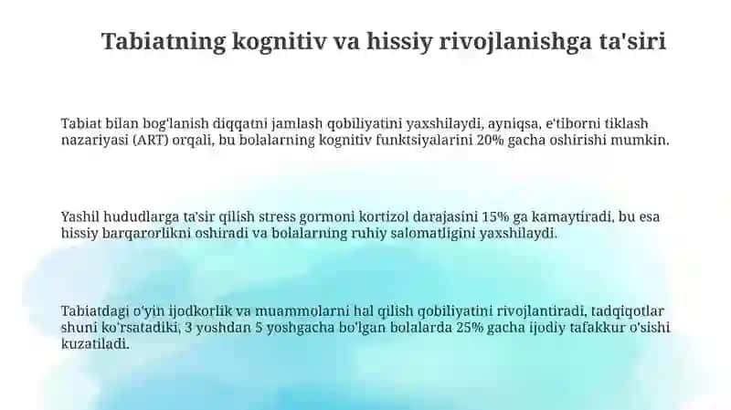 Inson rivojlanishida tabiatning roli 3