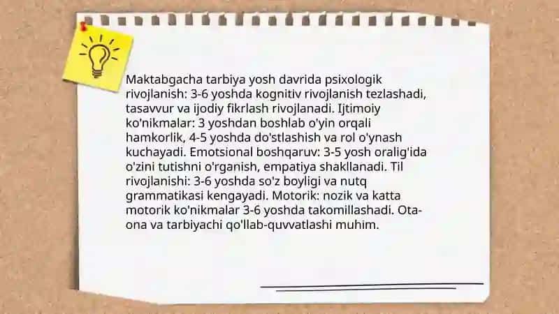 Maktabgacha tarbiya yosh davri 3