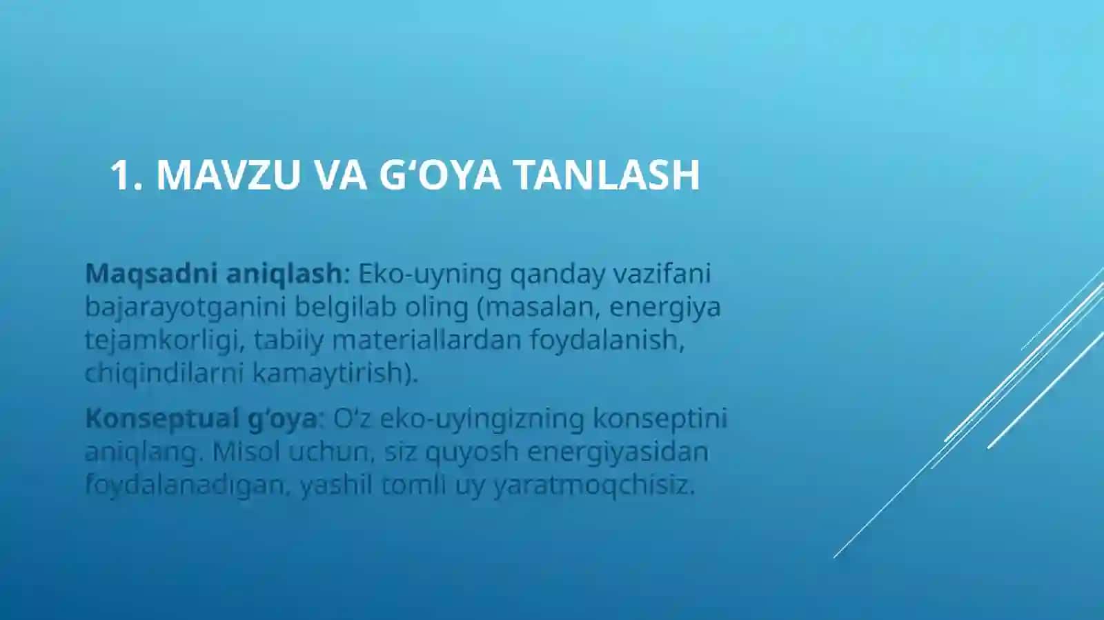 Eko-uy maket loyihasi 3