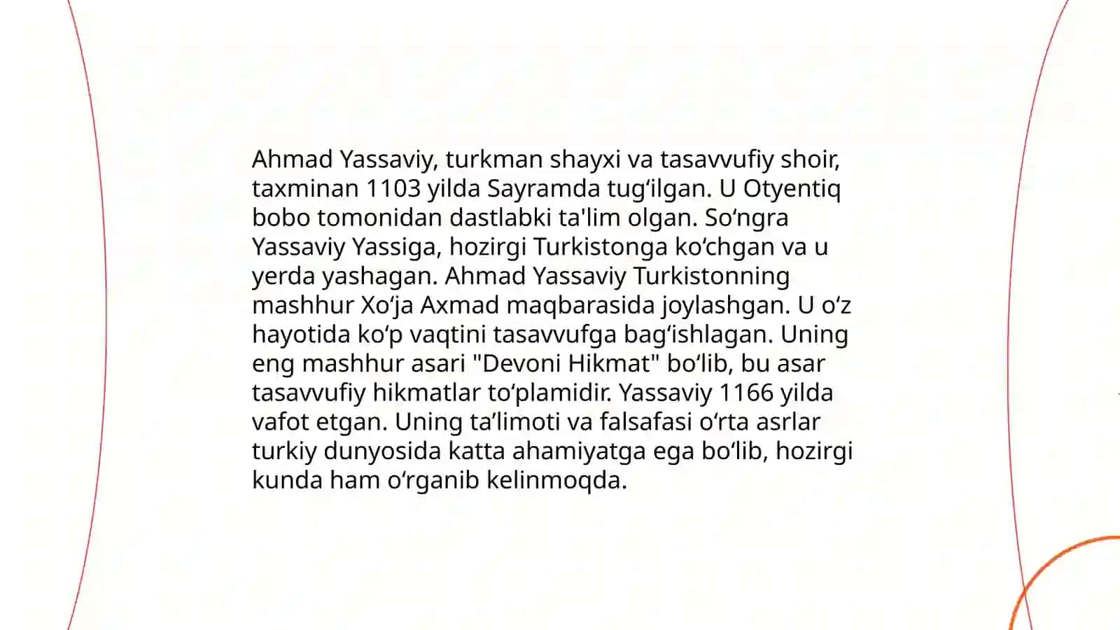Ahmad Yassaviy va uning hikmatlar to'plami 3