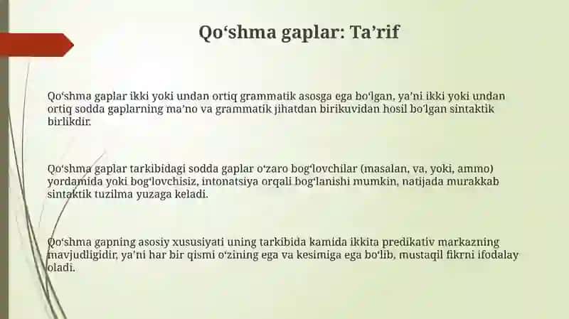 Qo'shma gap va ularning turlari 3