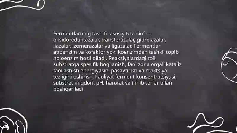 Fermentlar yordamida boradigan reaksiyalar 3