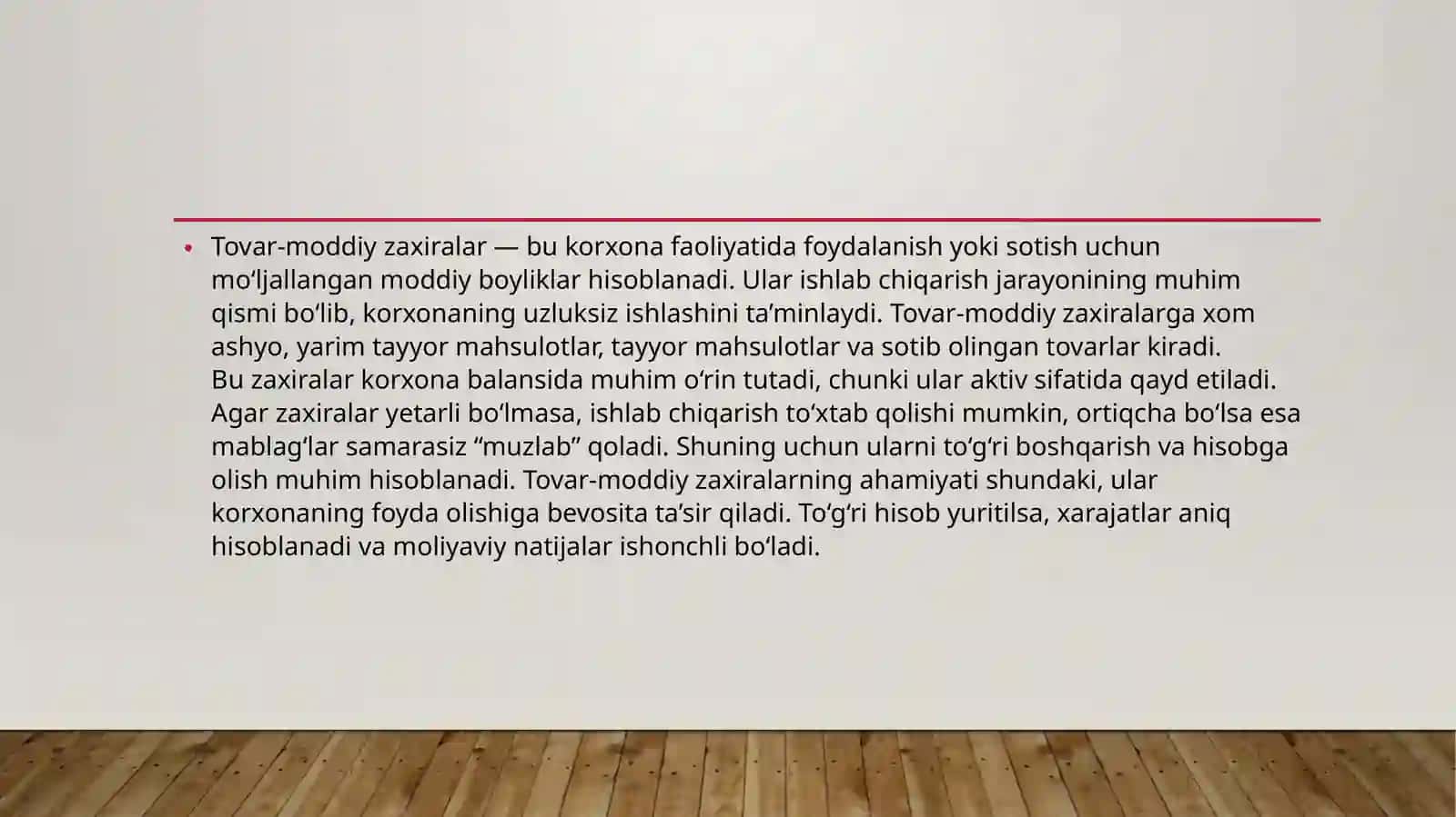 Tovar-moddiy zaxiralar 3